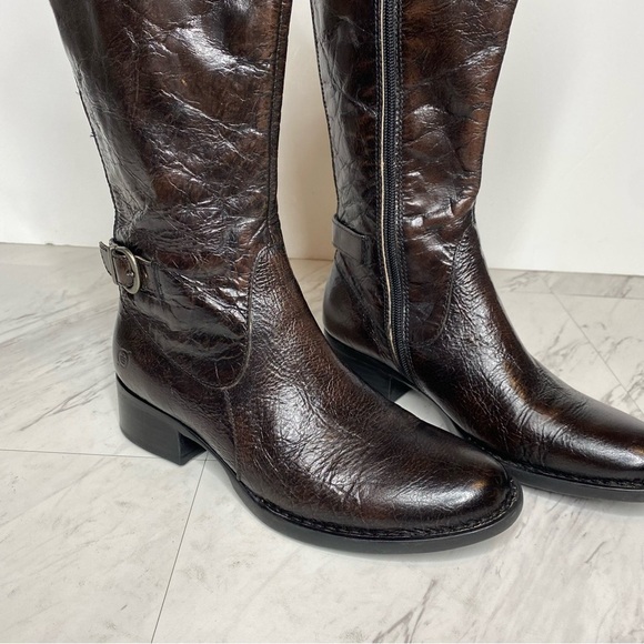 New! Born Gibb Knee High Dark Brown Leather Boot 7M - Picture 9 of 13